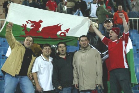Wales fans in Baku